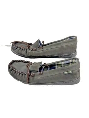 Chinook Mens Size 13 Black Suede Manzanita Mocc Slippers